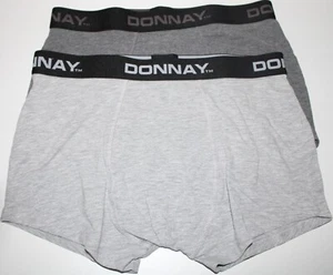 DONNAY Herren Boxershorts 2 er Set Größe L 90% Baumwolle in grau NEU - Imagen 1 de 1
