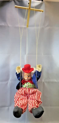 🤡Clown's Marionette. "Der fröhliche Fridolin". Als Deko verwendet. -VINTAGE- - Bild 1 von 4