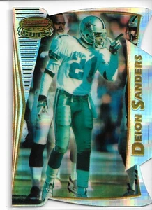 1996 BOWMAN BEST CUTS DIE CUT ATOMIC REFRACTOR Deion Sanders #BC9 Dallas Cowboys - Picture 1 of 2