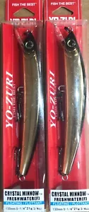 Yo-Zuri Crystal Minnow - CONFEZIONE DA 2 - 5 1/4" - Nuovo - Oro Nero - Foto 1 di 1