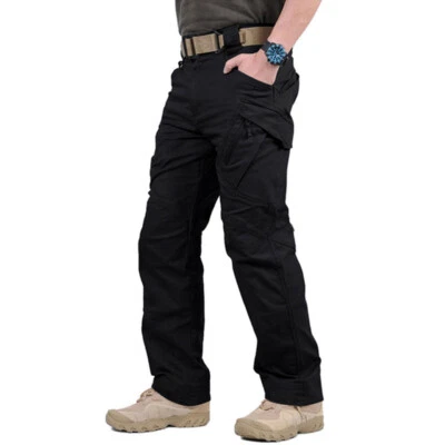 US Men Tactical Cargo Pants Soldier Straight-fit Work Combat Trousers Outdoor AA - Image 1 of 4
