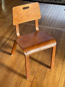 Mid Century Modern Original Bentwood Plywood Children's Chair Bent Wood Thonet - Picture 1 of 9