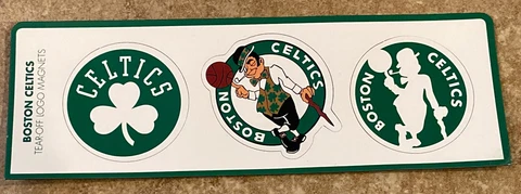 SGA Boston Celtics Magnets Die-cut Tear-Off Set of 3 Cover