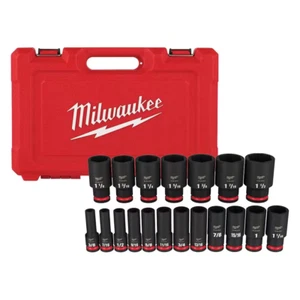 Milwaukee 1/2 in Drive SAE 6 Point Impact Socket Set 19-Piece - Picture 1 of 9