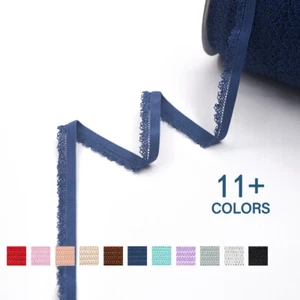 Spitzenborte Gummibänder 3/8" Rüschen Picot Schleife Bänder Dessous BH 50 100 Yards - Bild 1 von 32