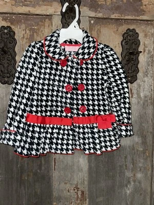 Kids HQ Infant Toddler Girl’s Coat SZ 18 Months Red Fleece Vintage  Jacket - Image 1 of 4