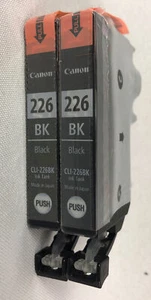 NUEVO (2) Canon 226 BK Cartucho de tinta negra GENUINE sellado - Imagen 1 de 3