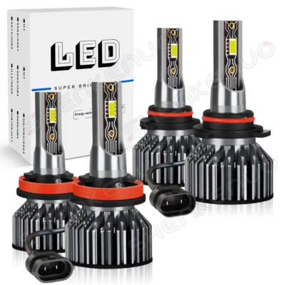 Kit de 4x 9005+H11 faros LED para Honda Accord sedán 4 puertas 2,4 L 2013-2018 Foto 1 de 4