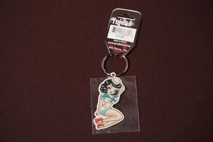 Sailor Pinup Girl Metal Key Ring, Key Chain - Picture 1 of 1
