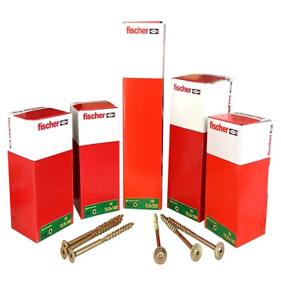 Fischer Power-Fast Holzbauschraube Senkkopf-Schraube Tellerkopf Torx Teilgewinde