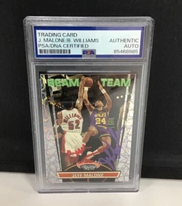 1992-93 Stadium Club: # 10 Jeff Malone Buck Williams Autographed Card PSA10 Aut - Picture 1 of 2