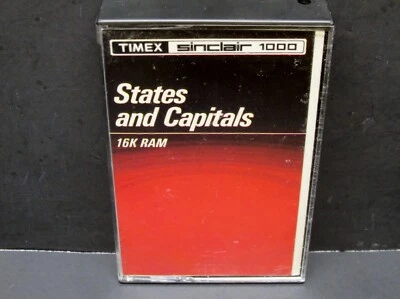 States and Capitals, Timex Sinclair 1000, 1983, Cassette & Manual, Never Used - Image 1 of 4
