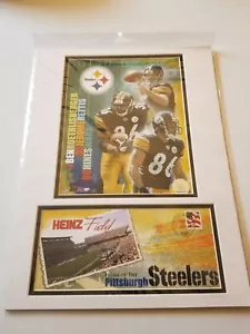 PITTSBURGH STEELERS WARD BETTIS ROTHLISBERGER MATTIERTES FOTO + SPEZ. STEMPEL CANC - Bild 1 von 5