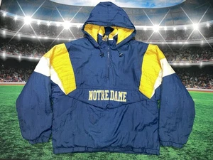 Notre Dame Starter Jacket Vintage 90s Pullover Sz XL Preowned - Picture 1 of 12