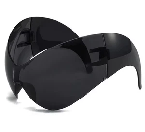 Oversized Y2K Steampunk Punk Sunglasses UV400 Goggles Women Men Fashion 2025 - Picture 1 of 1