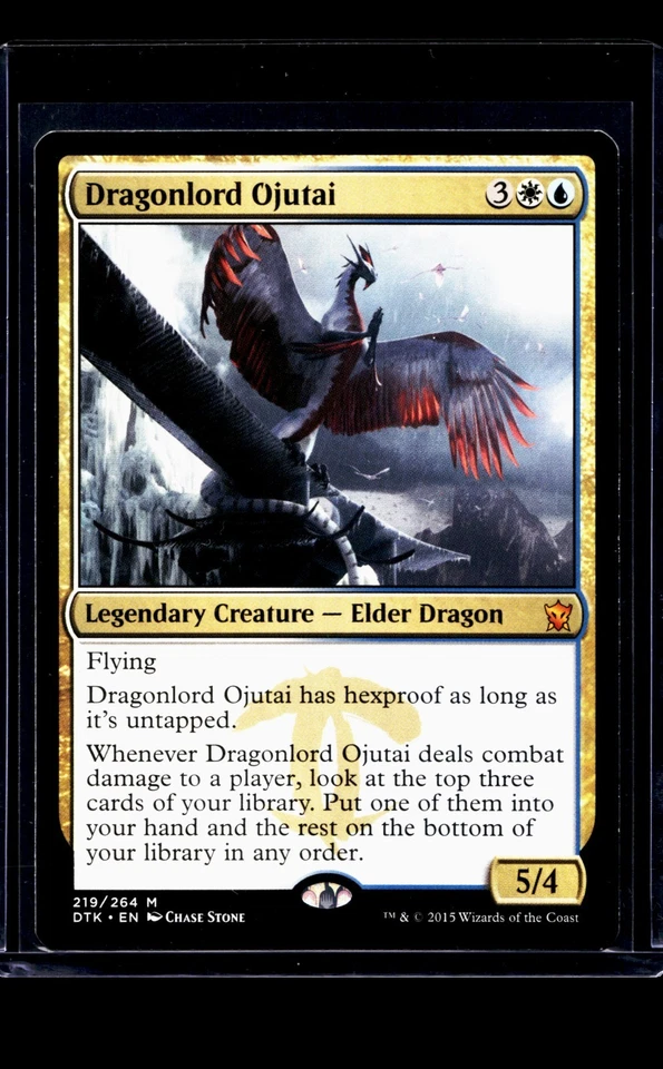 2015 MTG Magic The Gathering DTK Dragons of Tarkir #219 Dragonlord Ojutai - Image 1 of 2