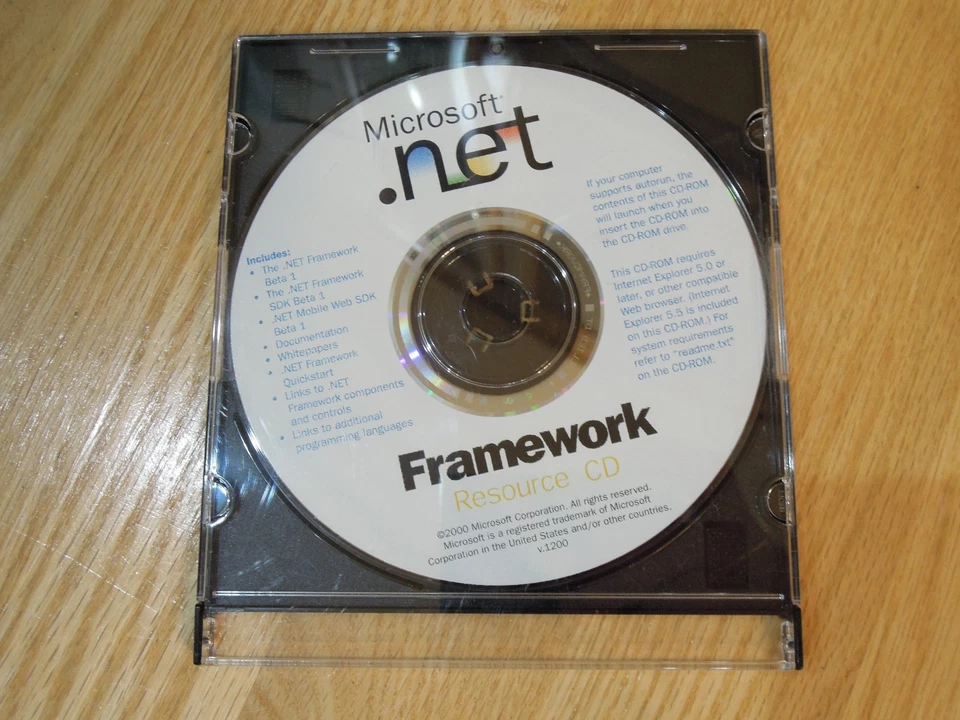 CD de recursos de Microsoft .net Framework 2000 v.1200 Foto 1 de 1
