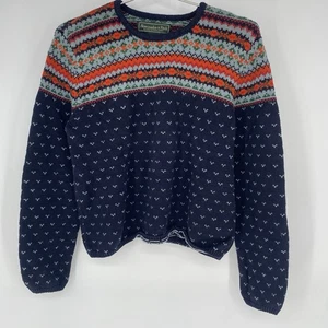 Abercrombie And Fitch Vintage Pullover Blau Isle Muster Damen Größe L - Bild 1 von 6