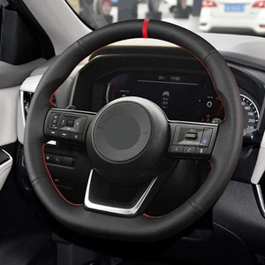 Cubierta de cuero para volante Red-Line para Nissan Qashqai J11 J10 X Trail 2023 - Imagen 1 de 9
