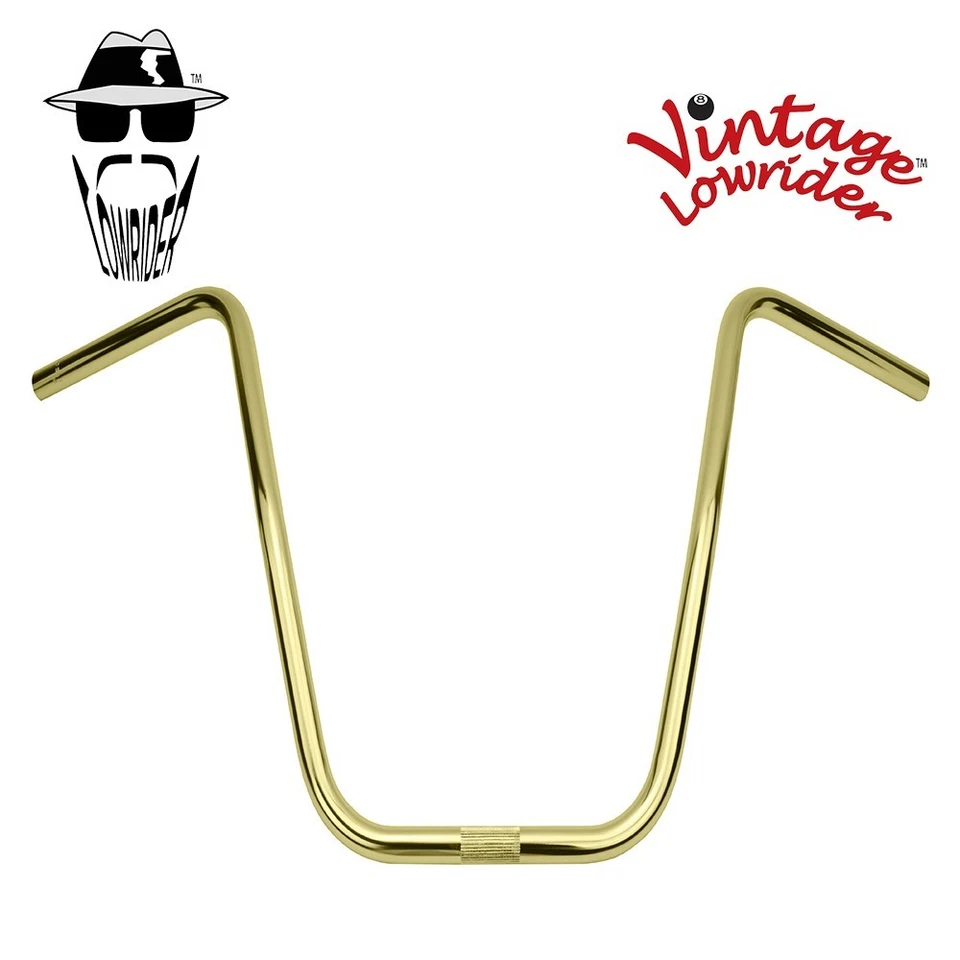 Guidão Dyno Hi-Rise 13,5" 22,2mm OURO Chopper Lowrider Bicicleta Cruiser - Imagem 1 de 1