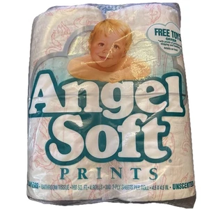 Toilettenpapier Engel zartrosa Druck Blumen Badezimmer Tissue 4 Rollen NEU Vintage - Bild 1 von 11