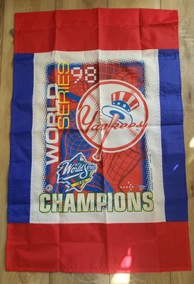 Yankees 1998 World Series Champions 28.5" x 43" Flag Banner NEW  - Image 1 of 3