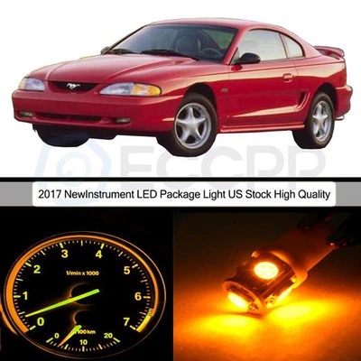 Paquete LED amarillo panel de instrumentos panel luz tablero para Ford Mustang 1994-98 Foto 1 de 4