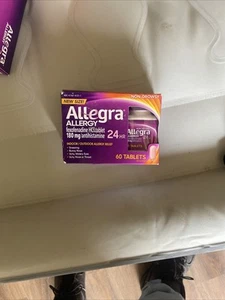 Allegra Allergy Non-Drowsy Relief 180mg 60 Tablets_NEW SEALED - Picture 1 of 1