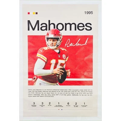 Póster en lienzo Patrick Mahomes KC Chiefs 12x18 pulgadas NFL fútbol americano arte para fanáticos sin marco Foto 1 de 2
