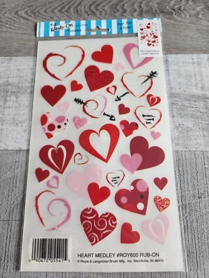 Transferencias Royal Rub-Ons - Corazones de San Valentín Amor RETIRADO NUEVO #47 Foto 1 de 2
