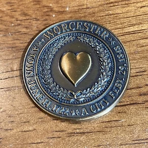 Moneda medalla 250 aniversario Worcester Hearth of Massachusetts 1722-1972 - Imagen 1 de 4