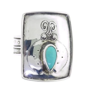 Tabra Turquoise Sterling Silver Ring Size 6 - Picture 1 of 3
