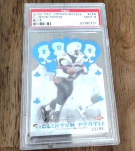 SSP 2002 PACIFIC CROWN ROYALE BLUE DIE-CUT CLINTON PORTIS RC 3/99 #169 PSA 9 - Picture 1 of 1