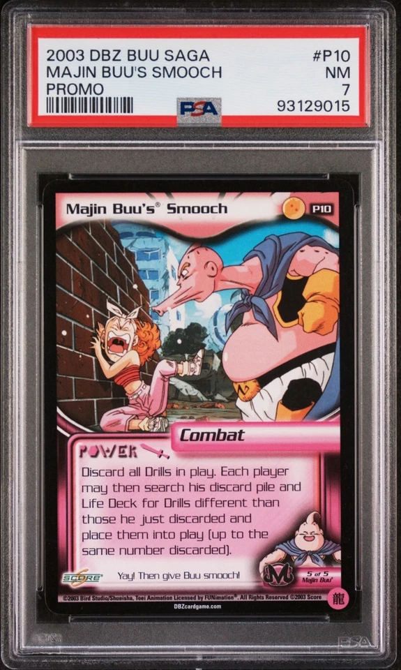 Dragon ball Z CCG Promo Majin Buu's Smooch P10 DBZ HTF BUU Saga PSA 7 NM - Image 1 of 2