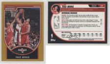 2007-08 Bowman Draft Picks & Stars Chrome Gold Refractor /99 Yao Ming #11 HOF