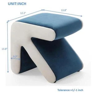 Modern Creative Upholstered Velvet Sofa Stool Kids Stool Shoe Bench Footrest - Picture 1 of 6