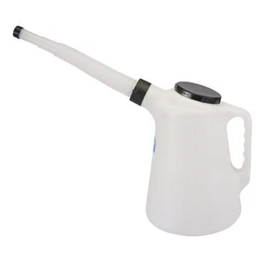 5 Ltr Graduated Pourer Polyethylene Measuring Oil Fuel Automotive Garage - Picture 1 of 8