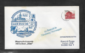 1952) Busta Nave Schiffspost MT BOOT HANSA + STIER 1985 zu Besuch Norge Tønsberg