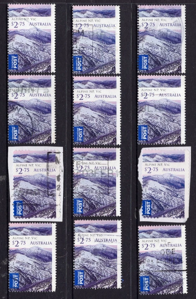 2014 International Post Australia $2.75 Alpine Victoria Used Lot x 12 - Image 1 of 1