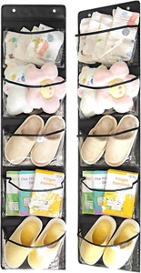 Clear Crystal Hanging Shelves over the Door Organizer Storage for Closet with 5 - Picture 1 of 13