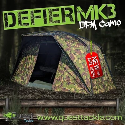 Quest Defier MK3 DPM Camo 1 Mann Bivvy Karpfenangeln Unterstand Tackle Brolly System - Bild 1 von 4