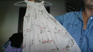 PRETTY! Pink rose biege child's long linen dress for a 9 year old BOHO STYLE WOW - Picture 1 of 8