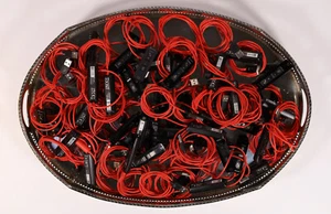 (45x) Plantronics Poly C5220/C5210/C5200 USB Type-A Headset In-Line Adapters 3FT - Photo 1/5