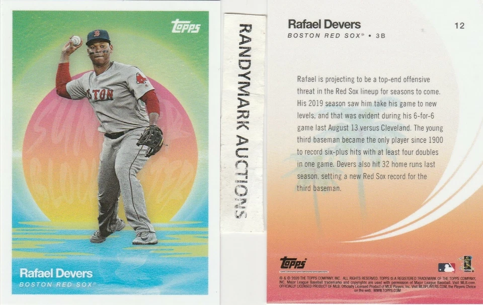 Rafael Devers BOSTON RED SOX 2020 TOPPS ON DEMAND SUMMER BLOCKBUSTER #12 SP 1886 - Image 1 of 1