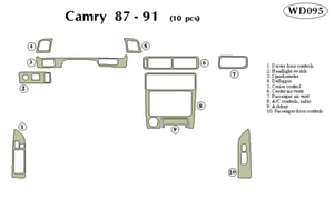 TOYOTA CAMRY 1987 1988 1989 1990 1991 DASH TRIM KIT - Picture 1 of 1