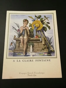 Menu paquebot FRANCE ♦ FRENCH LINE CGT ♦ 1974 à la Claire Fontaine par MERCIER - Imagen 1 de 3