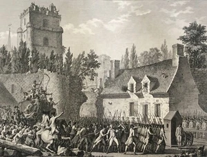French Revolution Besenval Leads To Brie Comte-Robert 1789 Etching 1804 - Picture 1 of 7