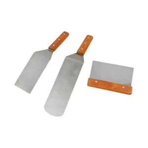 Stainless Steel Spatulas, Scraper for Cast Iron BBQ Flat Top Grill Skillet Pan - Picture 1 of 3