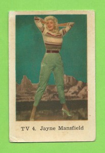 1962 Dutch Gum Card TV #4 Jayne Mansfield