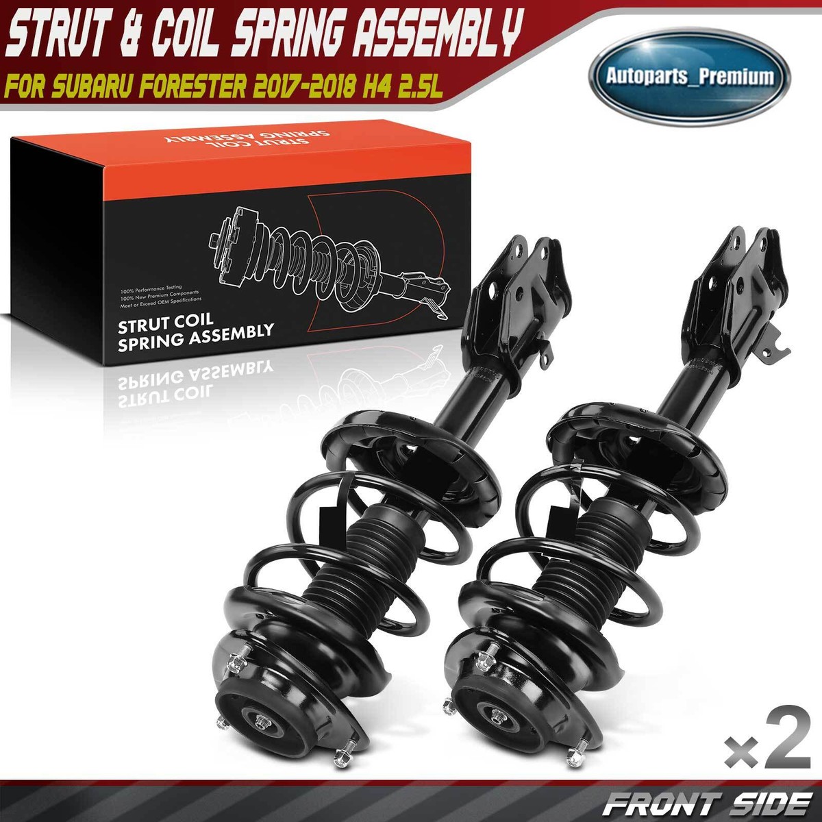 Complete Rear Strut & Spring Assemblies Pair For 2006-2008 Subaru Forester